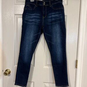 WBB Royalty For Me Dark Indigo Straight Leg Jeans Size 14 NWOT
